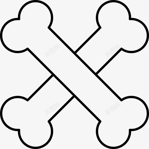骷髅骨头危险图标svg_新图网 https://ixintu.com 2019 万圣节 危险 图标 恐怖 线图 骨头 骷髅