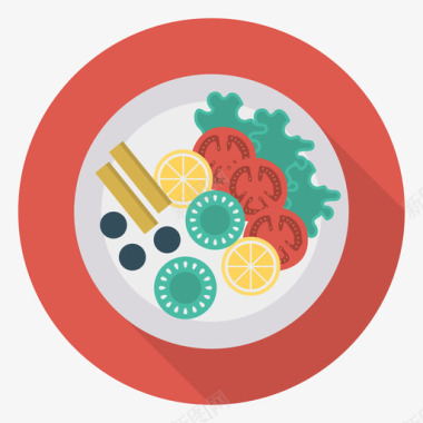 蔬菜食品和饮料30循环图标图标