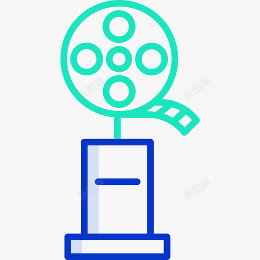 电影电影院65轮廓颜色图标svg_新图网 https://ixintu.com 电影 电影院 轮廓 颜色