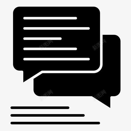 聊天泡泡交流图标svg_新图网 https://ixintu.com 交流 信息 搜索引擎优化营销 泡泡 短信 聊天
