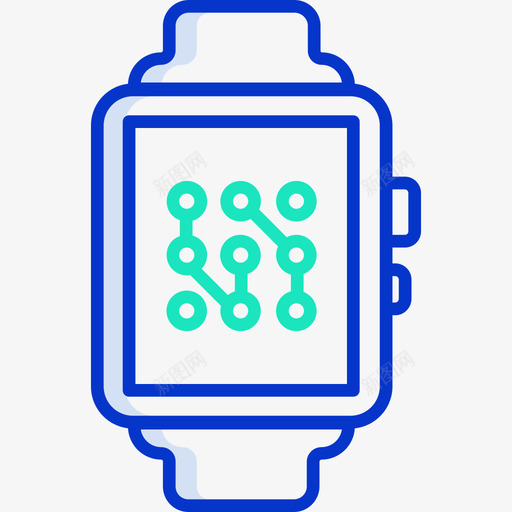 智能手表人工智能50轮廓颜色图标svg_新图网 https://ixintu.com 人工智能 手表 智能 轮廓 颜色