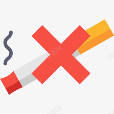 禁止吸烟健康17公寓图标图标
