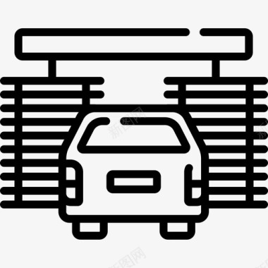 洗车车辆和运输11线性图标图标