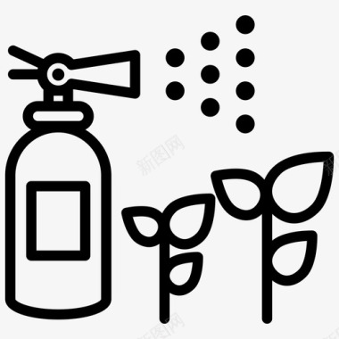 塑料喷雾瓶农药淋浴器塑料瓶图标图标