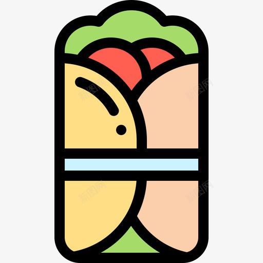 玉米煎饼食品配送16线性颜色图标svg_新图网 https://ixintu.com 煎饼 玉米 线性 配送 颜色 食品