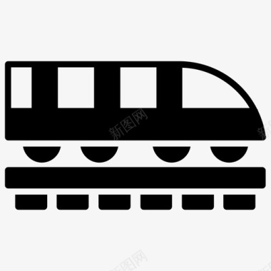 子弹头列车自动列车电动火车图标图标