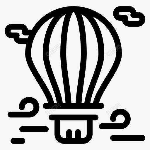 气球空气热图标svg_新图网 https://ixintu.com 地理 旅行 气球 热 空气