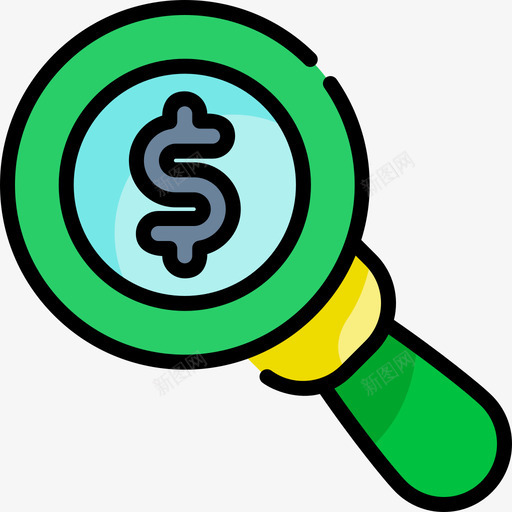 Loupebanking83线性颜色图标svg_新图网 https://ixintu.com Loupe banking 线性 颜色