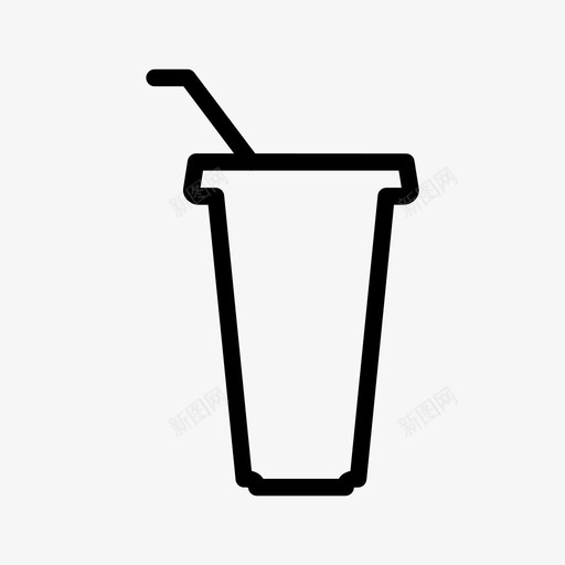 果汁杯饮料玻璃杯图标svg_新图网 https://ixintu.com 吸管 果汁 玻璃杯 饮料