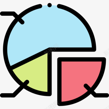 饼图分析39线性颜色图标图标