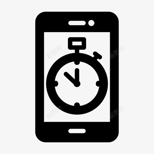 移动秒表应用程序移动时钟移动秒表图标svg_新图网 https://ixintu.com 图标 字形 应用程序 手机 时钟 时间 电话 秒表 移动