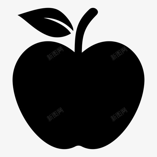 苹果饮食教育图标svg_新图网 https://ixintu.com 健康 健身 字形 教育 水果 用户界面 苹果 饮食