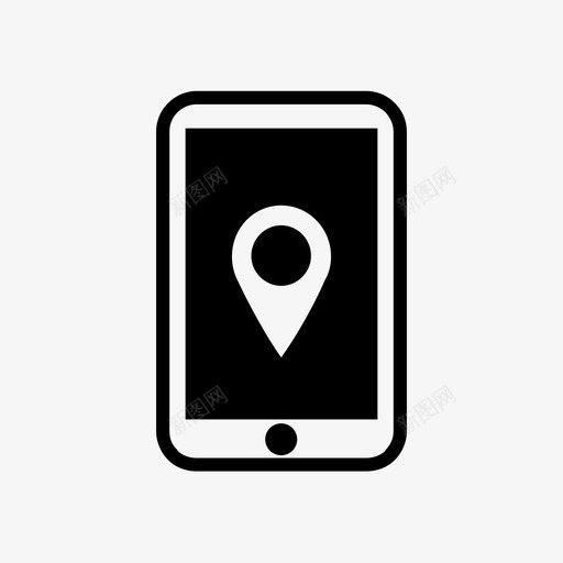 手机定位gps地图图标svg_新图网 https://ixintu.com gps pin 地图 定位 手机