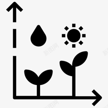 植物生长图图形表示信息图图标图标