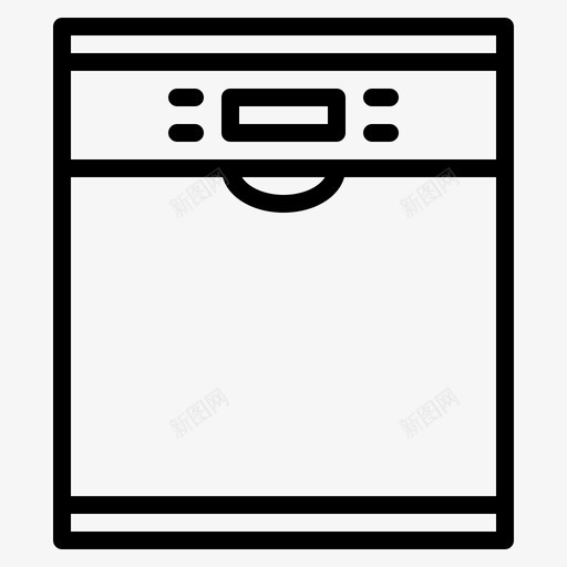 洗碗机家电家用图标svg_新图网 https://ixintu.com 家用 家用电器 家电 技术 洗碗机