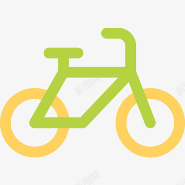 自行车野营102线性颜色图标图标