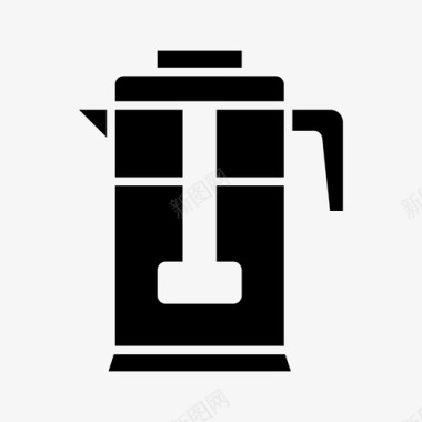 法国出版社咖啡咖啡机图标图标