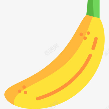 香蕉水果蔬菜13扁平图标图标