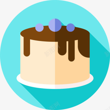 蛋糕面包房106扁平图标图标