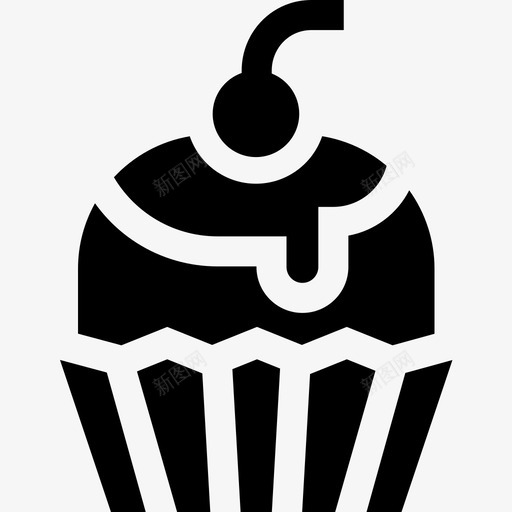 纸杯蛋糕甜点糖果1个填充图标svg_新图网 https://ixintu.com 1个 填充 甜点 糖果 纸杯 蛋糕