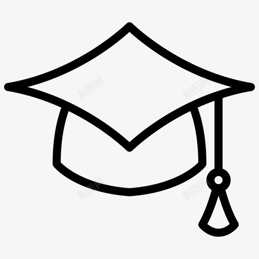 毕业帽毕业生帽子图标svg_新图网 https://ixintu.com 帽子 毕业 毕业生 泥板 灰泥 轮廓