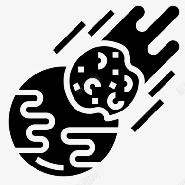 流星陨石行星图标图标