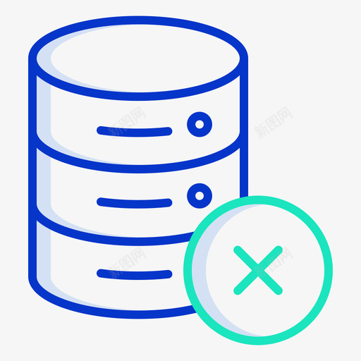 数据库网站服务器和主机5轮廓颜色图标svg_新图网 https://ixintu.com 数据库 网站服务器和主机5 轮廓颜色