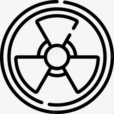 放射性核8线性图标图标