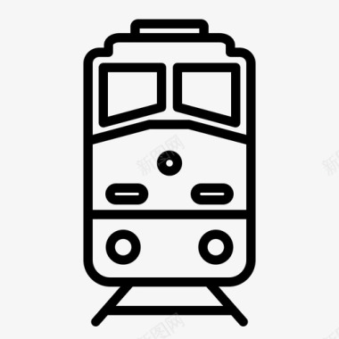 火车运输130轮廓图标图标