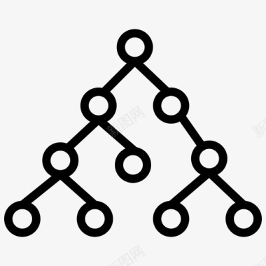 树状结构数据流图表图标图标