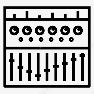 音频混音器音频均衡器混音控制台图标图标