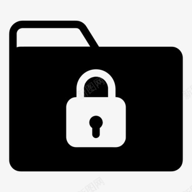 文件夹锁密码保护图标图标