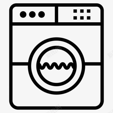 洗衣机自动洗衣机洗布机图标图标