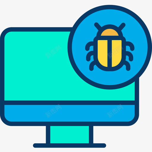 Bug网络安全11线性颜色图标svg_新图网 https://ixintu.com Bug 线性颜色 网络安全11