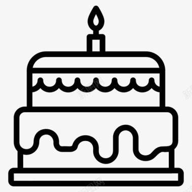 生日蛋糕面包店奶油蛋糕图标图标
