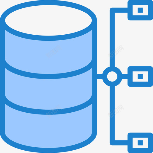 存储数据和网络管理5蓝色图标svg_新图网 https://ixintu.com 存储 数据 网络管理 蓝色