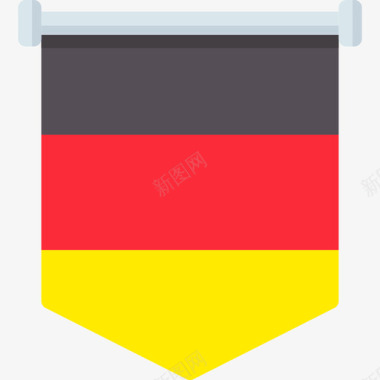 德国国旗4平坦图标图标