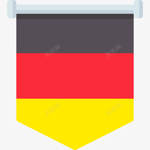 德国国旗4平坦图标svg_新图网 https://ixintu.com 国旗4 平坦 德国