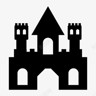 城堡建筑大厦图标图标