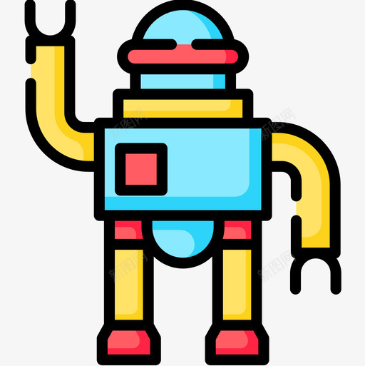 机器人儿童玩具23线性颜色图标svg_新图网 https://ixintu.com 儿童玩具 机器人 线性 颜色