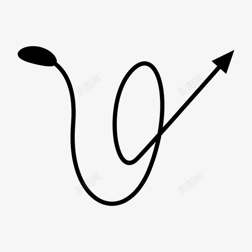 箭头弓曲线图标svg_新图网 https://ixintu.com 弓 方向 曲线 涂鸦 箭头 箭头弓2