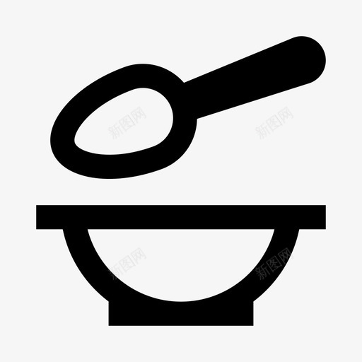 汤菜食物图标svg_新图网 https://ixintu.com 勺子 盘子 食物 饮料