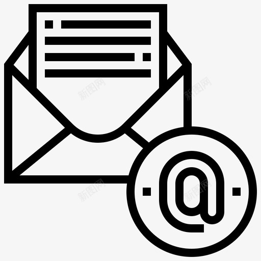 电子邮件通信互联网图标svg_新图网 https://ixintu.com 互联网 传送线1 信函 在线 电子邮件 通信