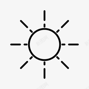 阳光夏日天气图标图标