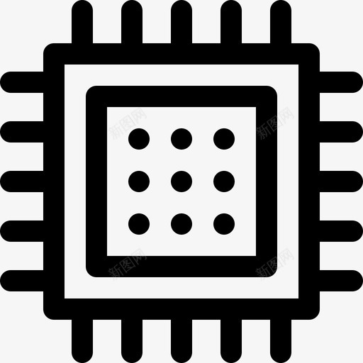 Cpu开发63线性图标svg_新图网 https://ixintu.com Cpu 开发63 线性