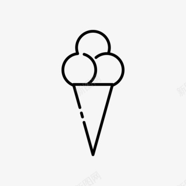 冰淇淋筒奶制品甜点图标图标