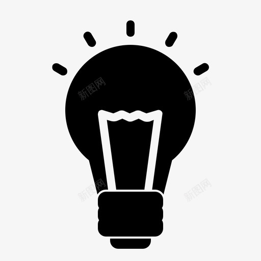 想法业务灯泡图标svg_新图网 https://ixintu.com 业务 思想 想法 灯泡 管理