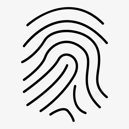 身份指纹锁图标svg_新图网 https://ixintu.com 互联网安全线图标2019 保护 安全 指纹 身份 锁
