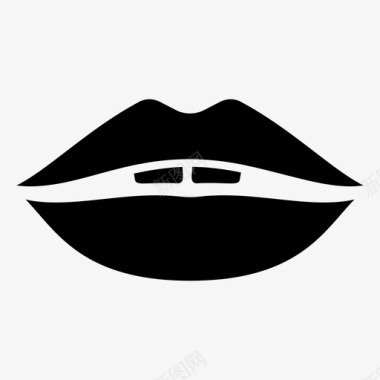 嘴唇贴纸女性嘴唇人类嘴唇图标图标