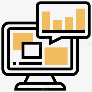 分析商业分析16黄影图标图标